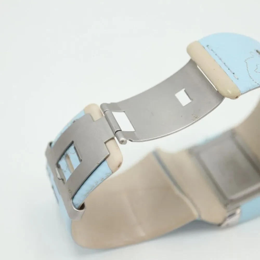 Nike Merge Attract Sport Watch 43mm Silver Blue Tan Band WC0024 w New Battery